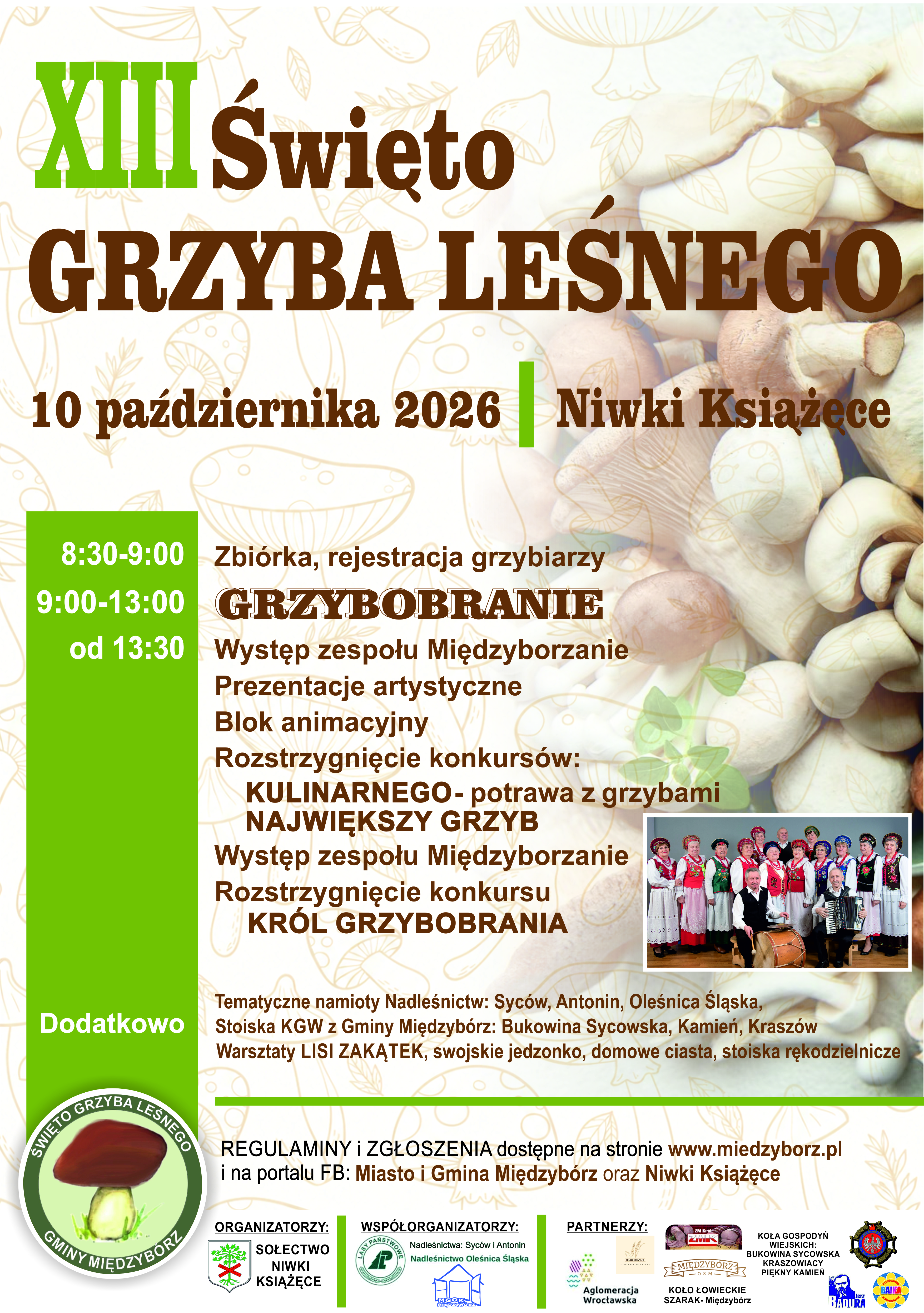 XIII ŚWIĘTO GRZYBA LEŚNEGO W NIWKACH KSIĄŻĘCYCH