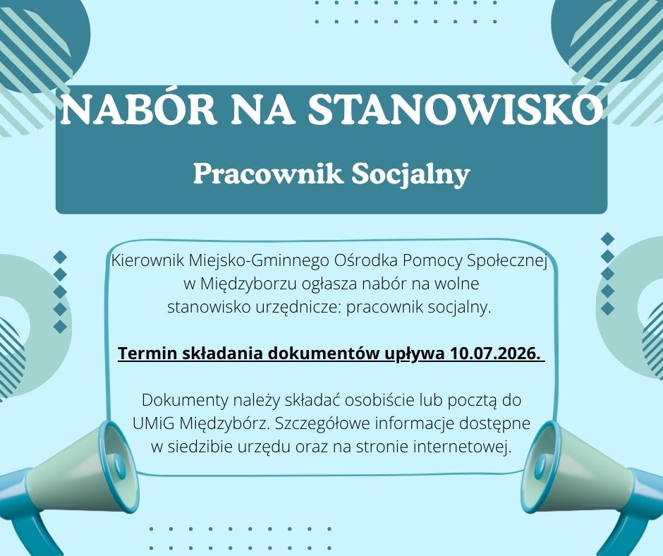 Nab&oacute;r na&nbsp;stanowisko- pracownik socjalny