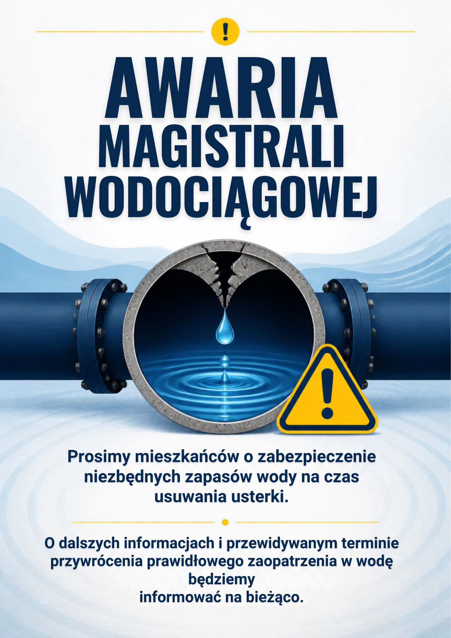 AWARIA MAGISTRALII WODOCIĄGOWEJ