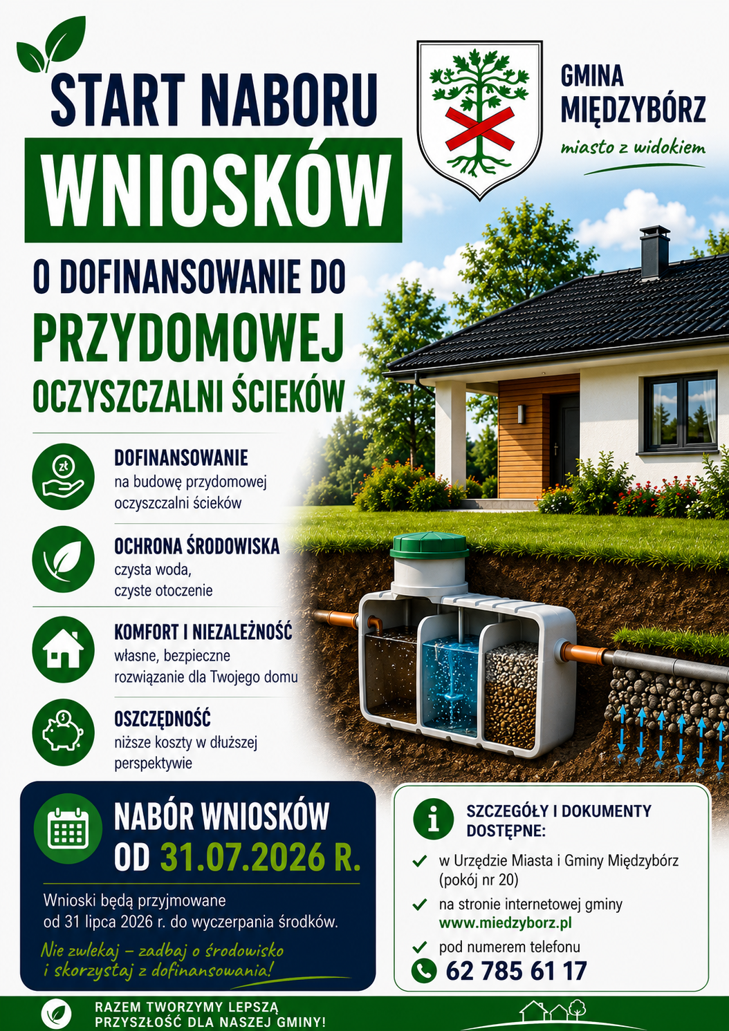 Nab&oacute;r wniosk&oacute;w o&nbsp;dotację na&nbsp;budowę przydomowych oczyszczalni ściek&oacute;w