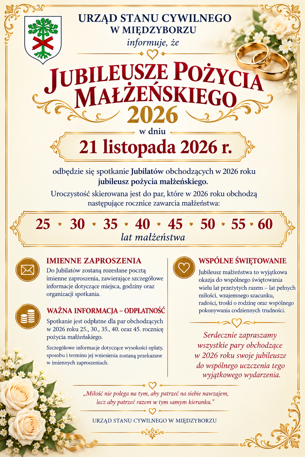 jubileusze pożycia małżeńskiego