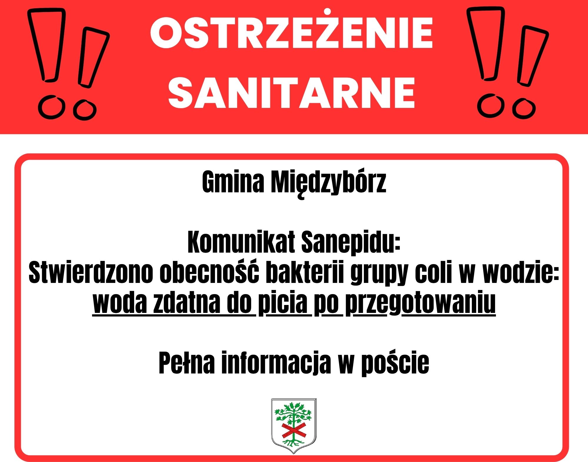 OSTRZEŻENIE SANITARNE