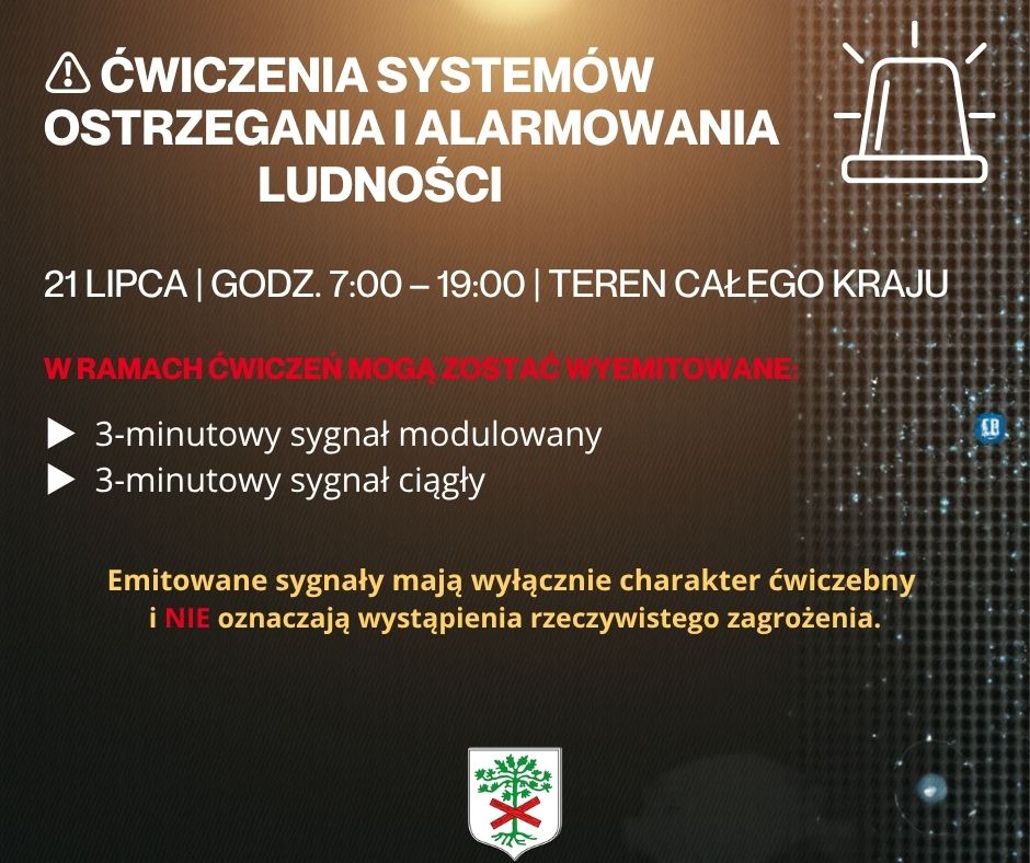 Syreny alarmowe 21.07.2026
