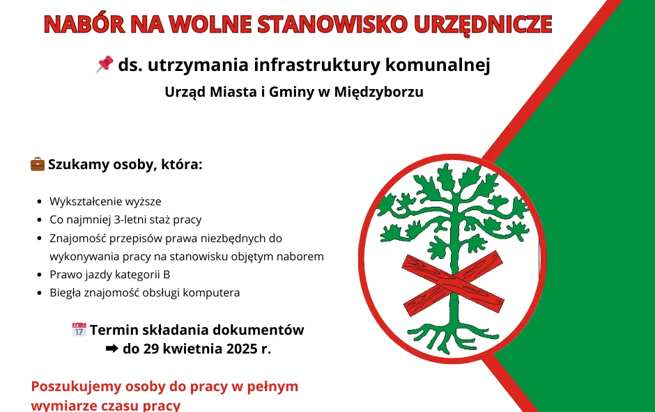 Zdjęcie do NAB&Oacute;R NA STANOWISKO URZĘDNICZE