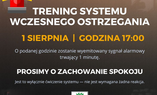 Trening systemu wczesnego ostrzegania