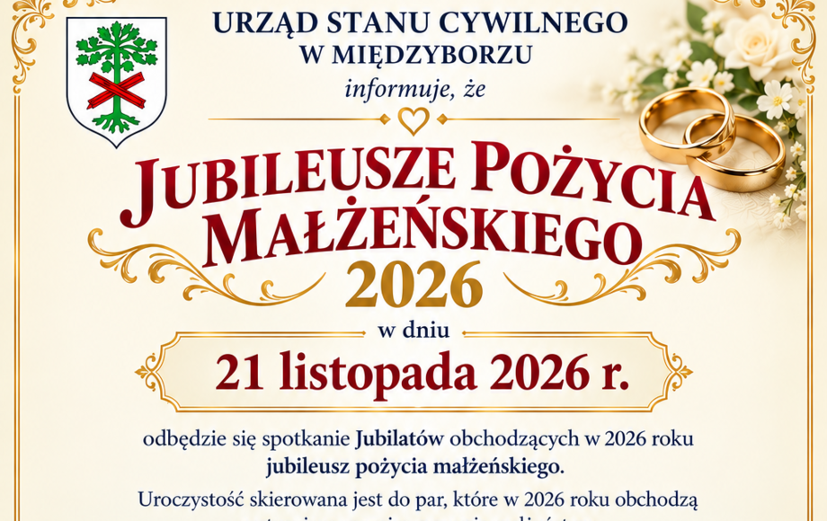 Uroczystość jubileuszy małżeńskich w Międzyborzu